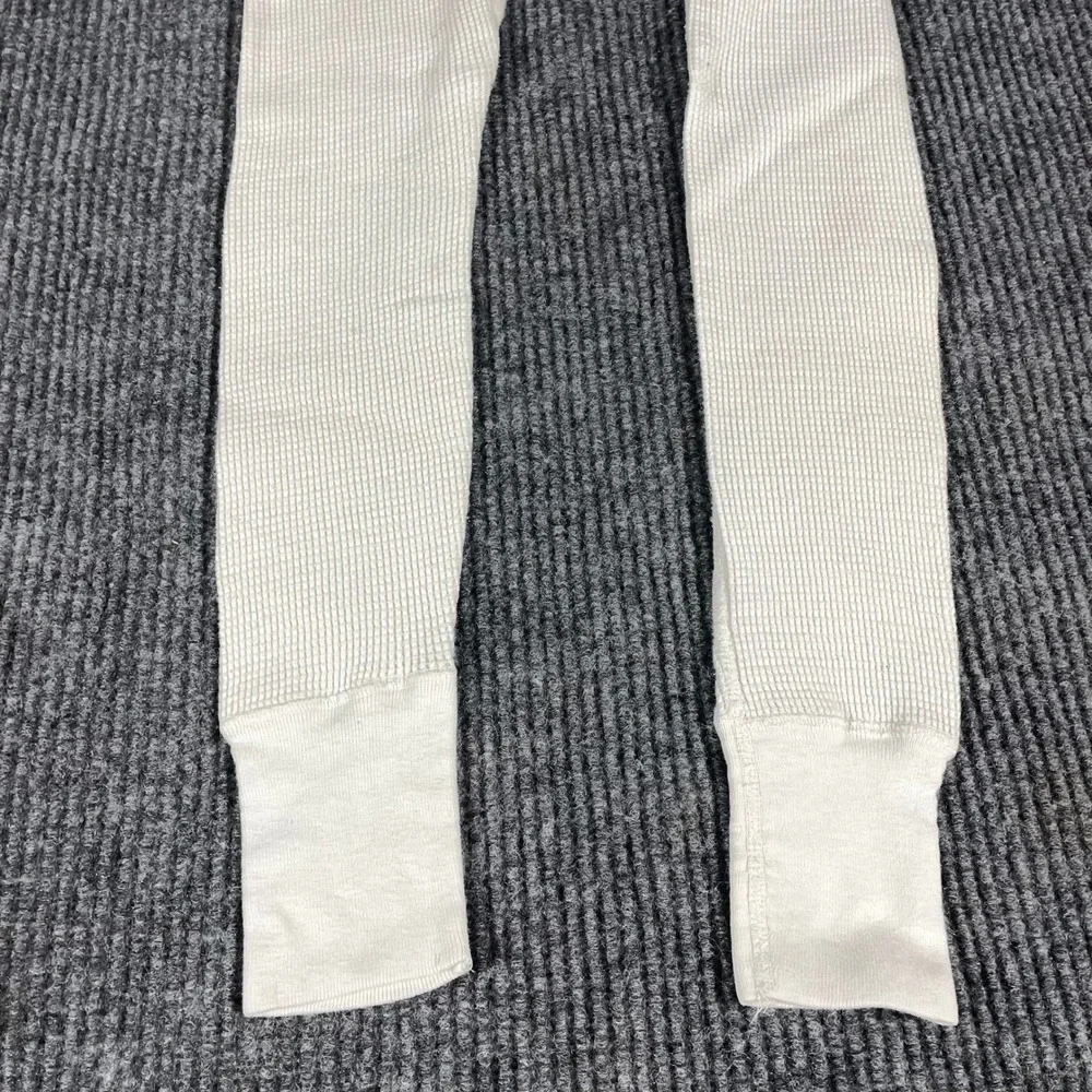 Vintage Thermal Pants Mens Small White Waffle Knit Long Johns Base Layer 80s